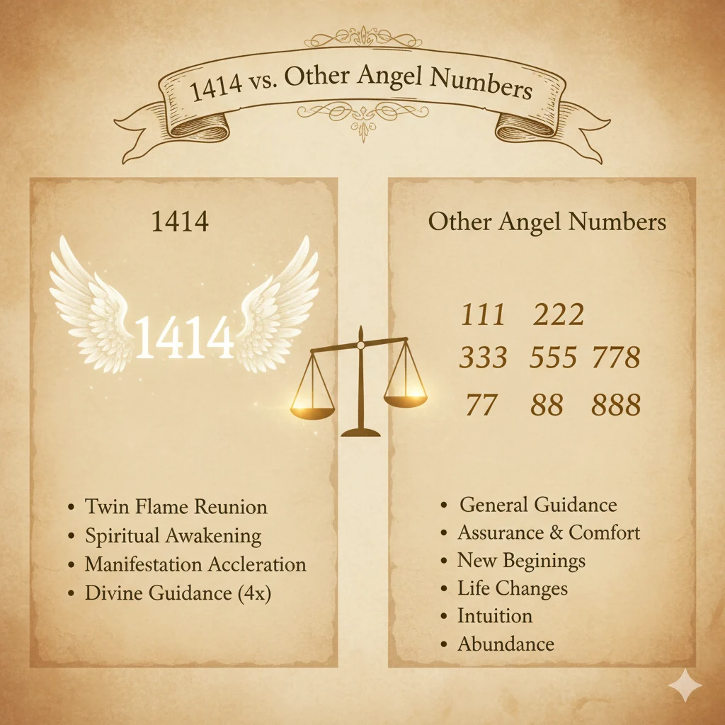 1414 vs. Other Angel Numbers