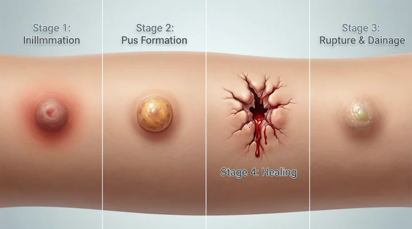 what does a boil look like